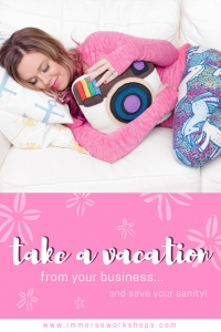 sparkle society take a vacation from your business pinterest