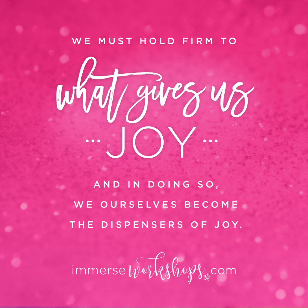 what gives us joy immerse workshops sparkle society