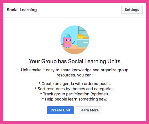 use facebook groups social learning