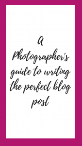 blogging your photography sessions