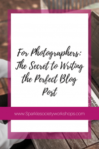 blogging your photography sessions