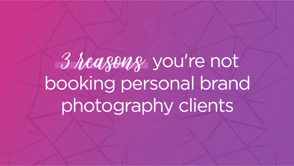 booking personal brand photography clients 